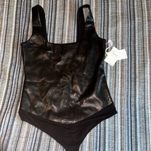 Good American leather bodysuit